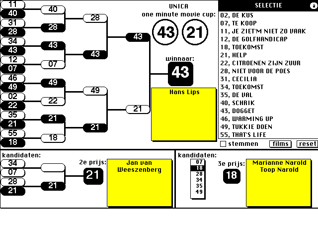 uitslag 60 seconden wedstrijd 1998